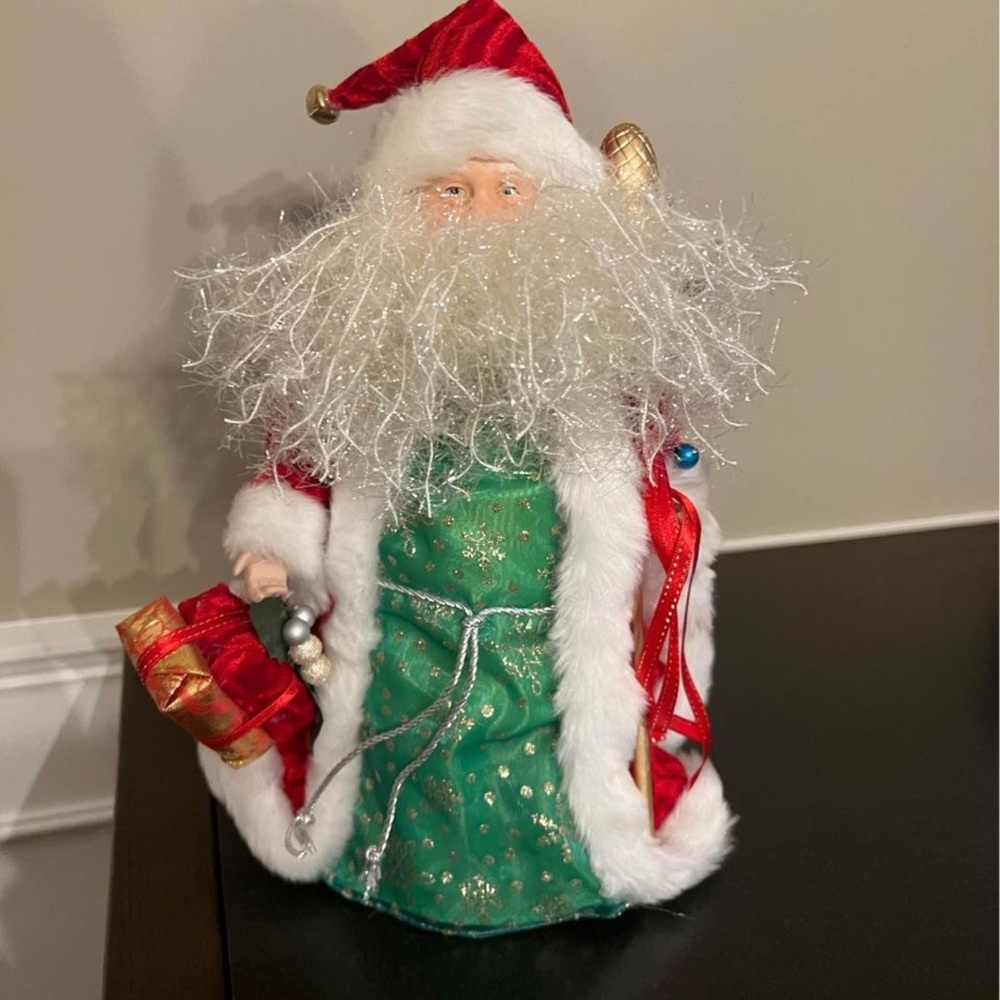Vintage Santa Christmas Tree Topper 13”